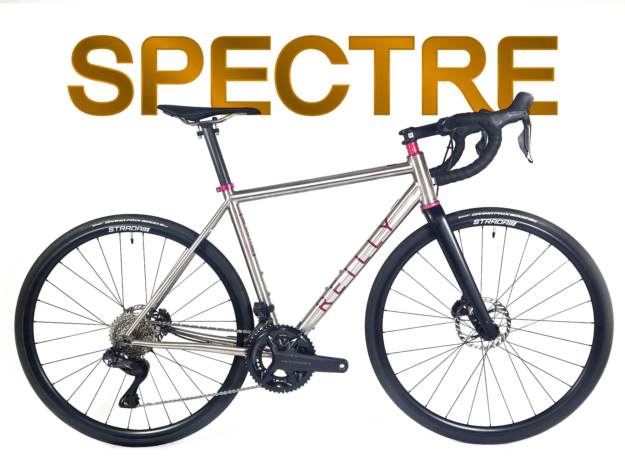 Titanium gravel bike with a Shimano Ultegra groupset