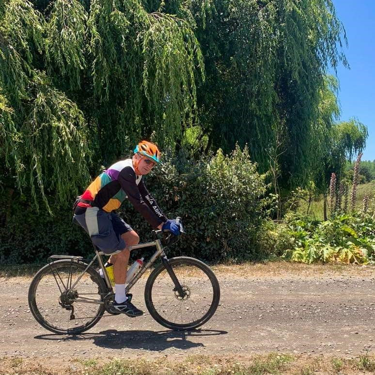 James rides his titanium Gradient 