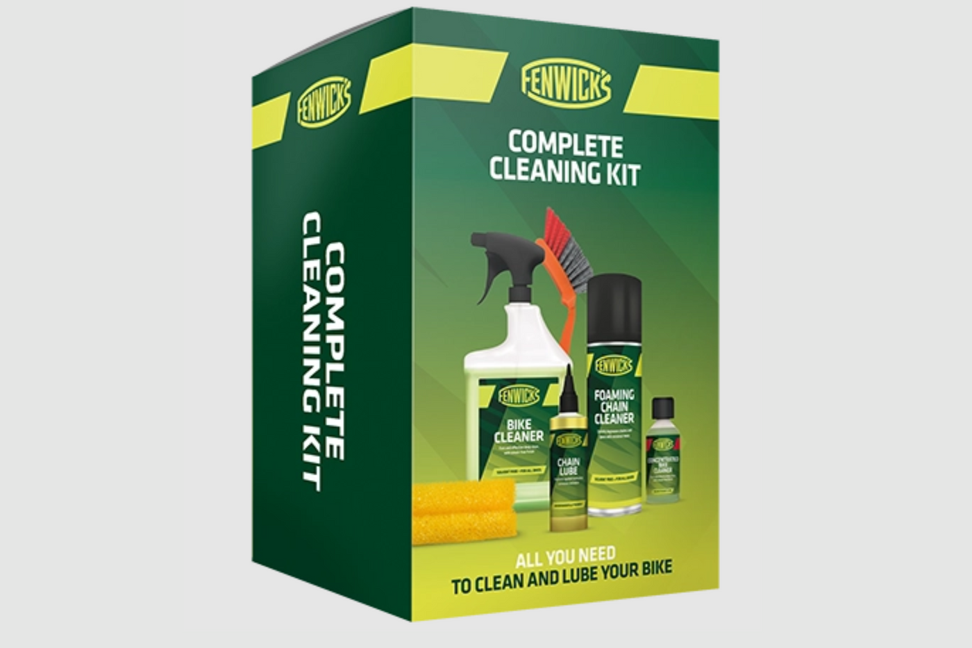 Pac shot of a bike cleaning kit.