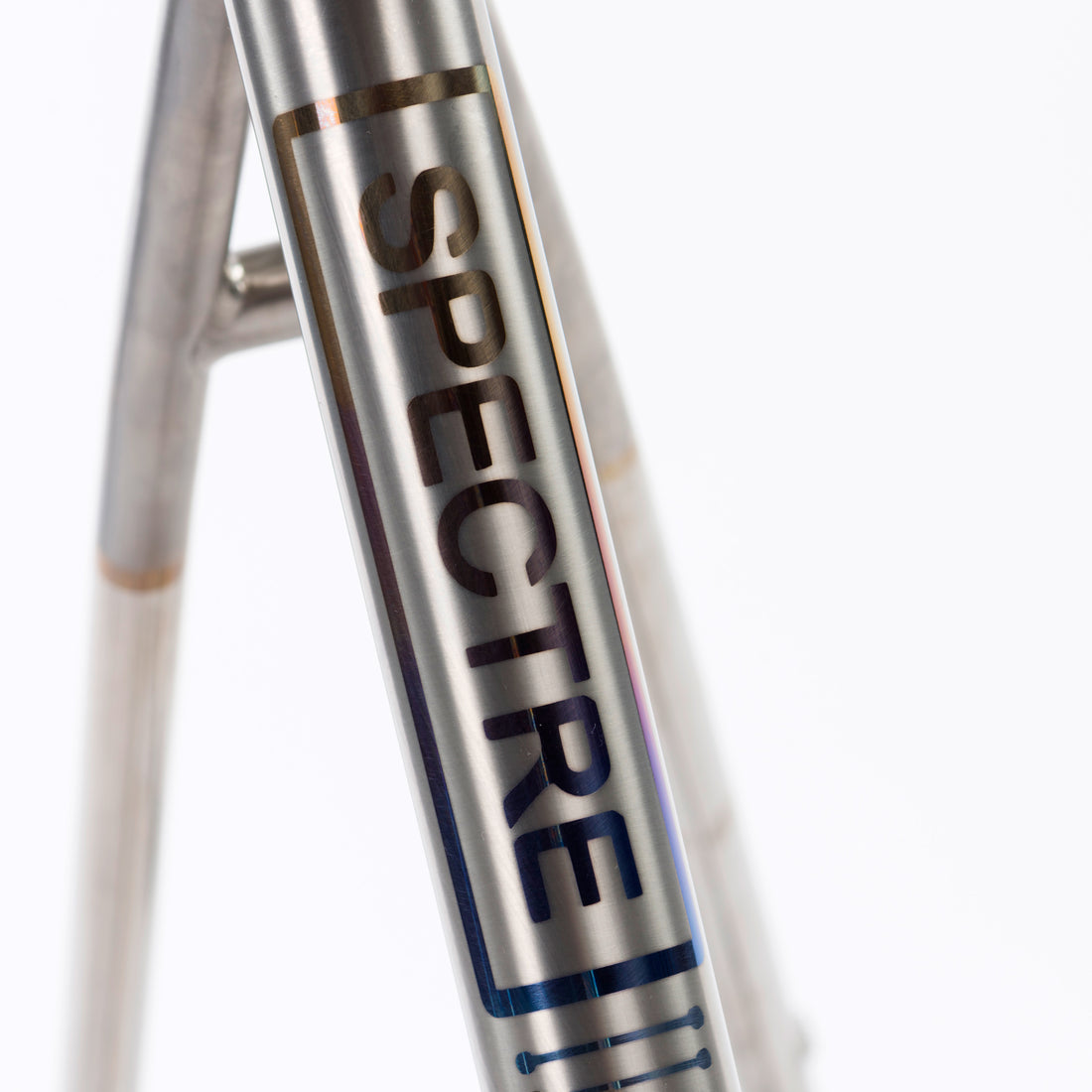 Anodised graphics on to a titanium bike seat tube