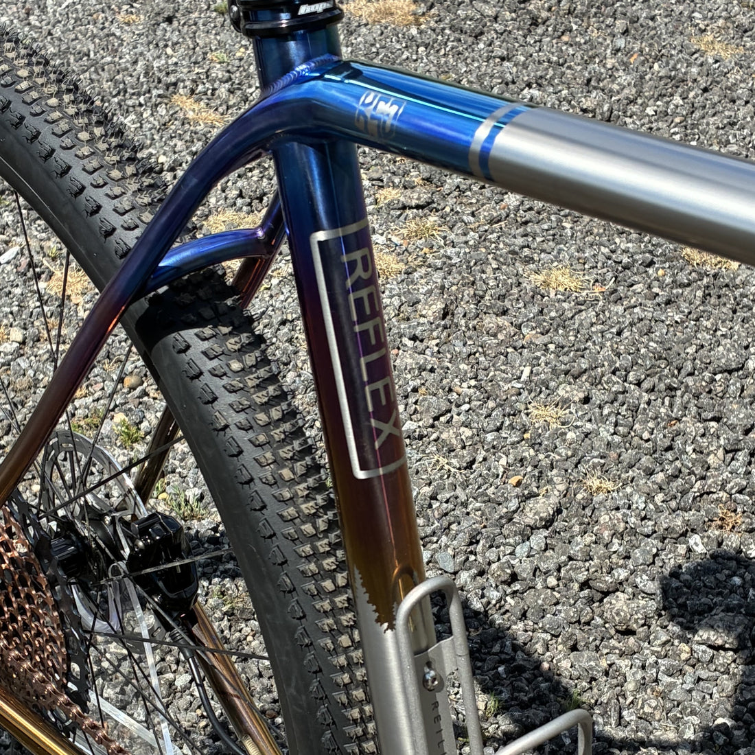 Anodised titanium bike 