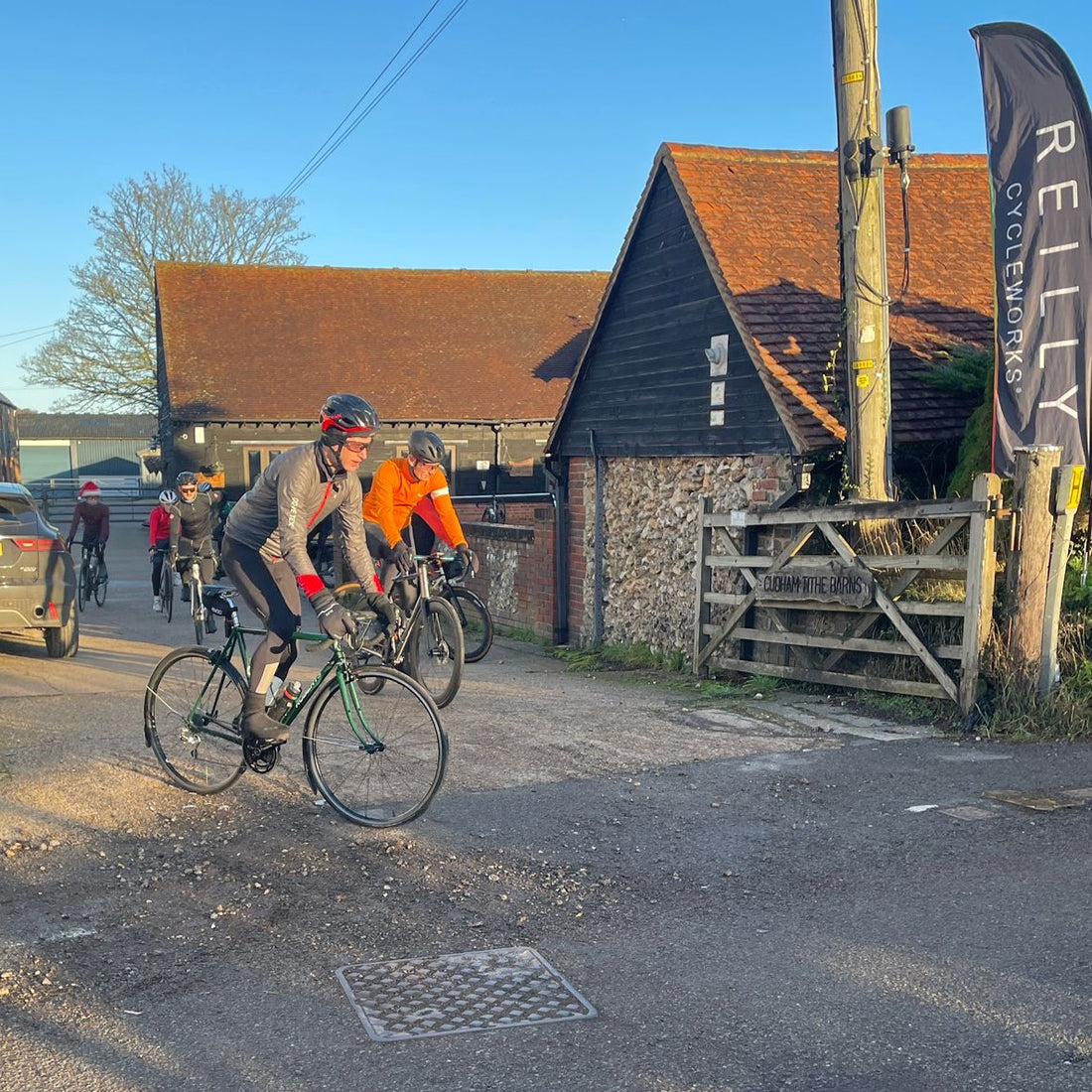 Cyclists leave Reilly HQ