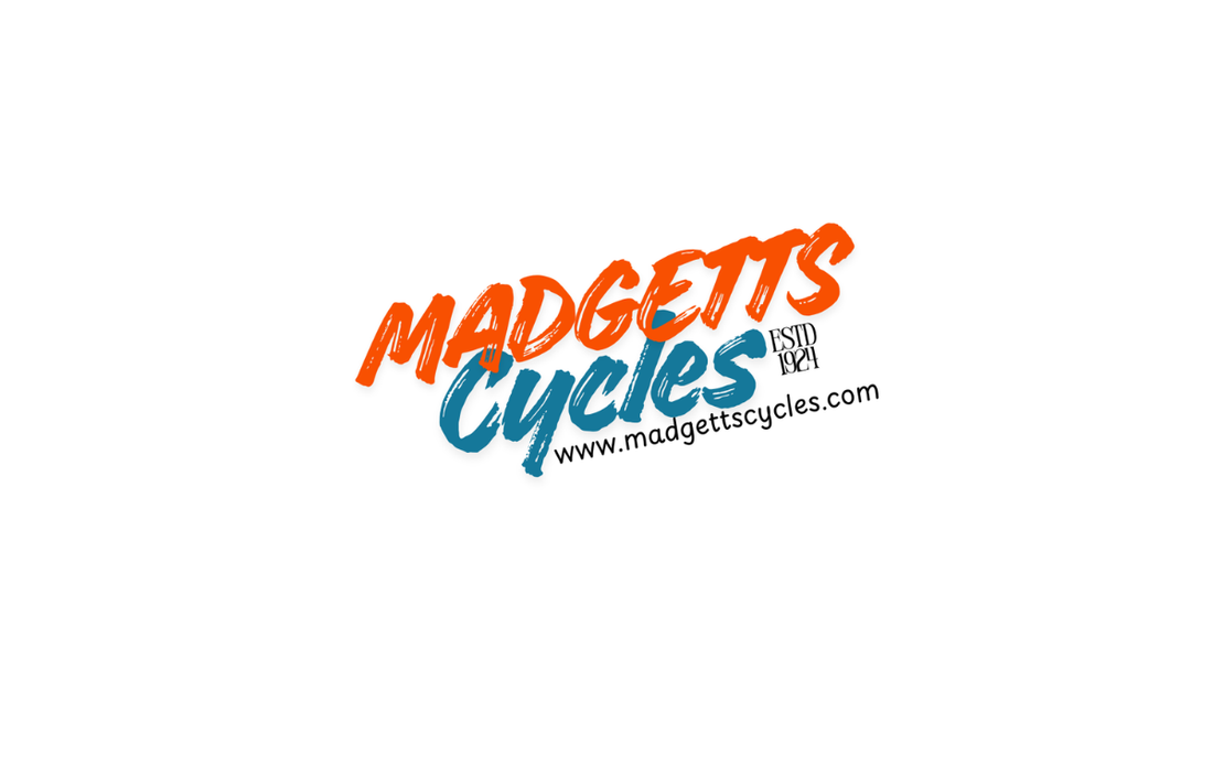 Logo of Madgetts Cycles with website URL on a white background