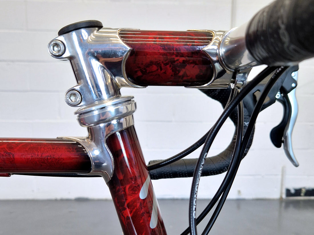 Mark Reilly legacy bike build stem red silver black 