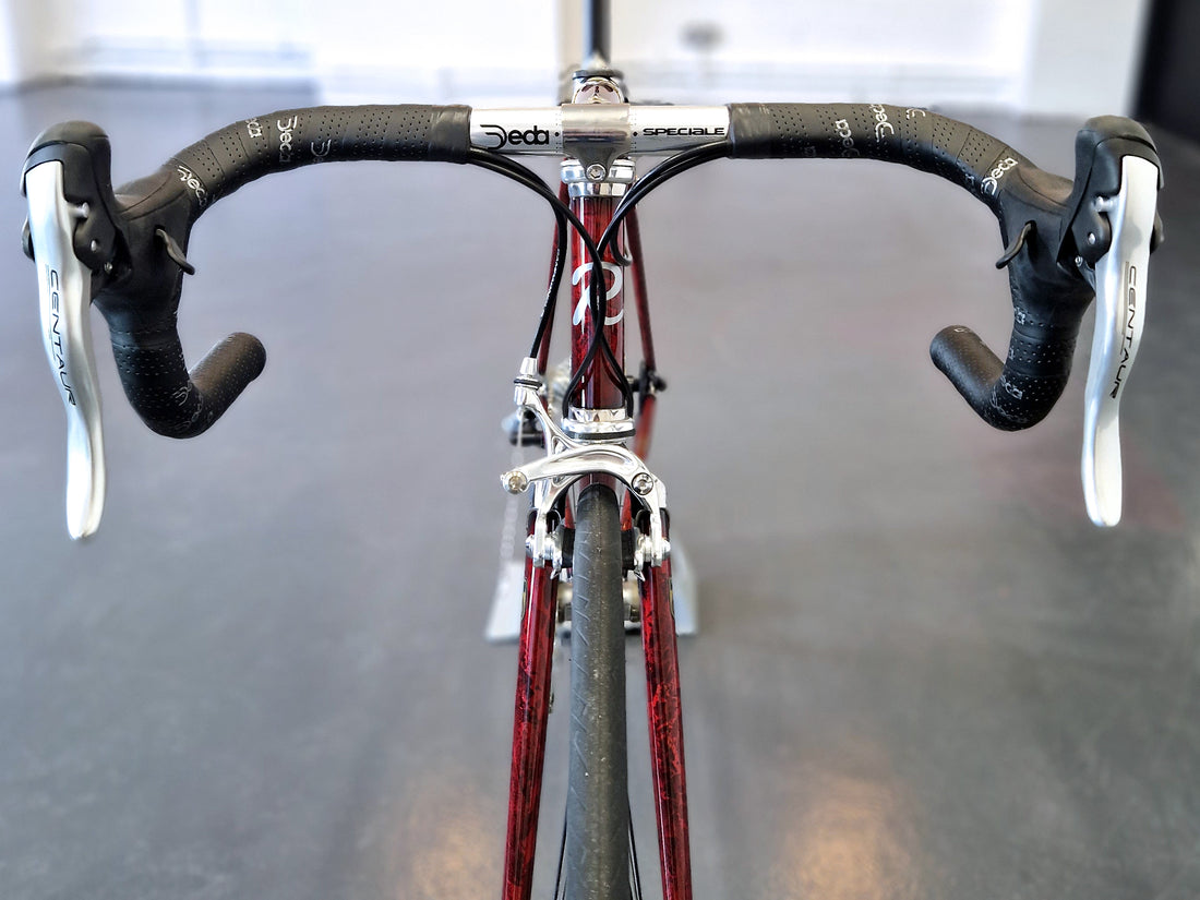 Mark Reilly legacy bike build cockpit front on view 