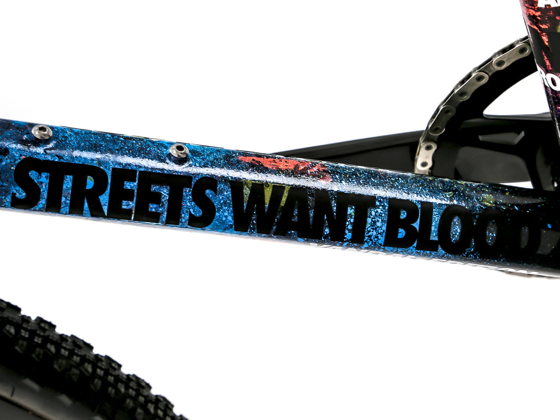 Reilly T47 vandal edition bike build side on view of tube