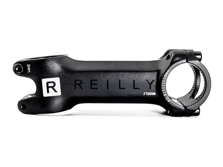 Black bicycle stem with REILLY branding