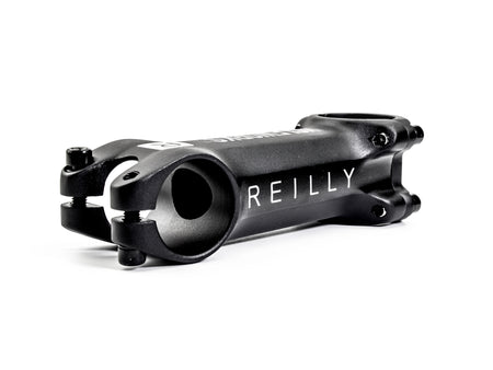 Side view of the Reilly 100mm stem in black aluminium. 