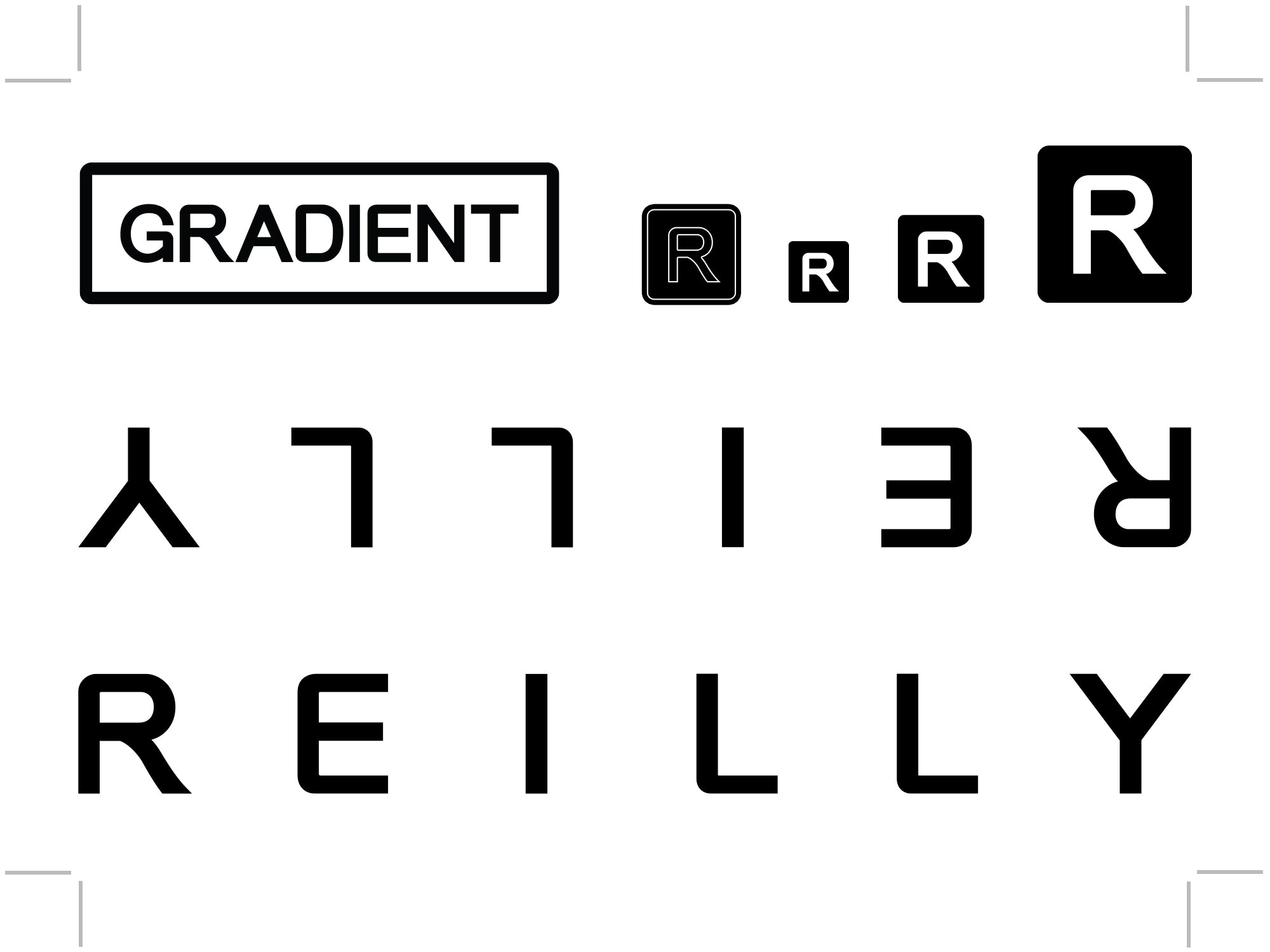 Gradient decal on white