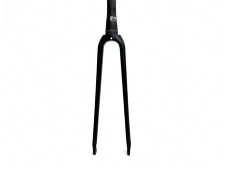 Black bicycle fork on a white background