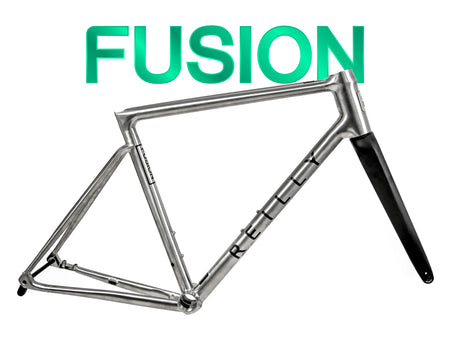 Reilly Fusion road bike frameset with carbon forks and black decals