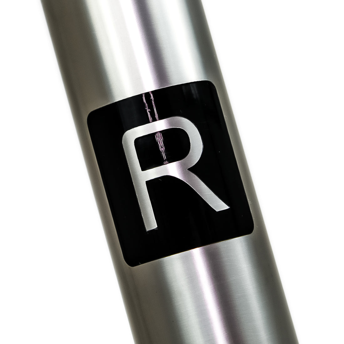 gloss black "R" logo for use on a reilly titanium bike