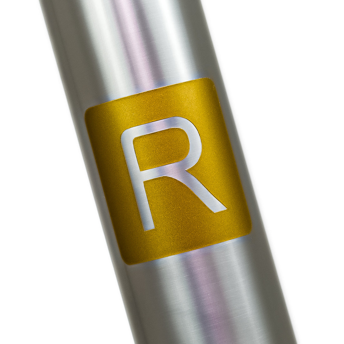 gold "R" logo for use on a reilly titanium bike decal