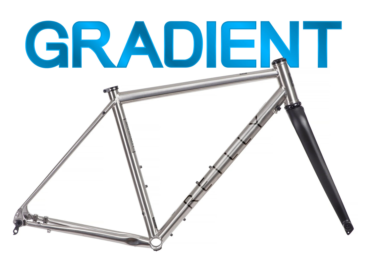 Bicycle frame with 'Gradient' branding on a white background