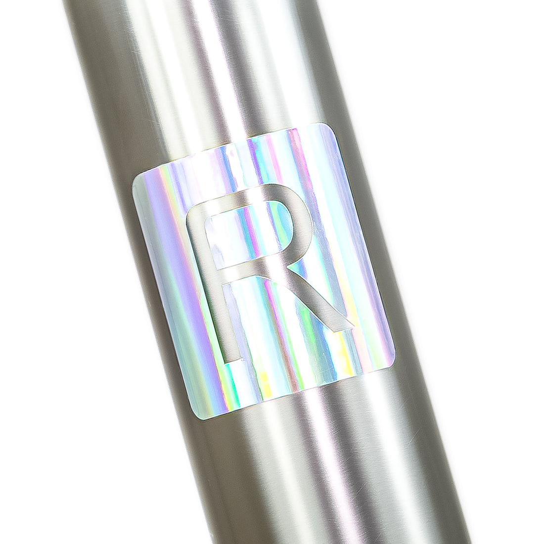 hologram reflective "R" logo for use on a reilly titanium bike