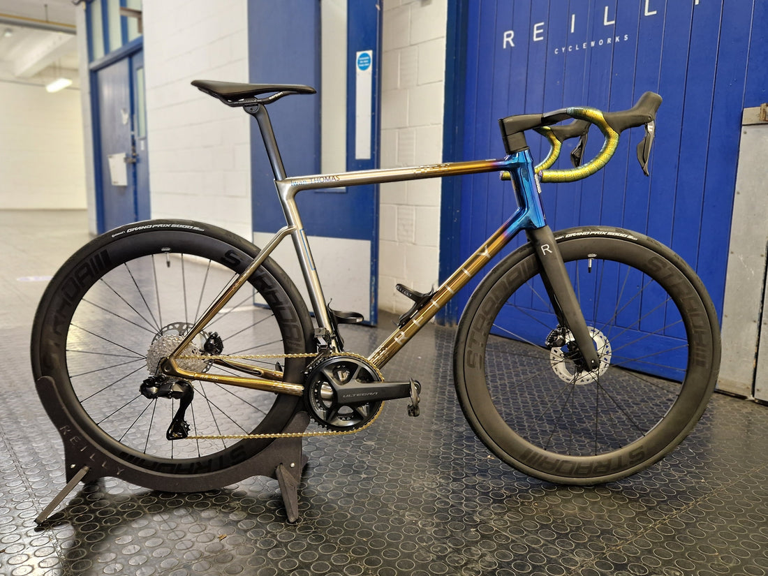 Iwan Thomas custom Reilly Titanium bike build