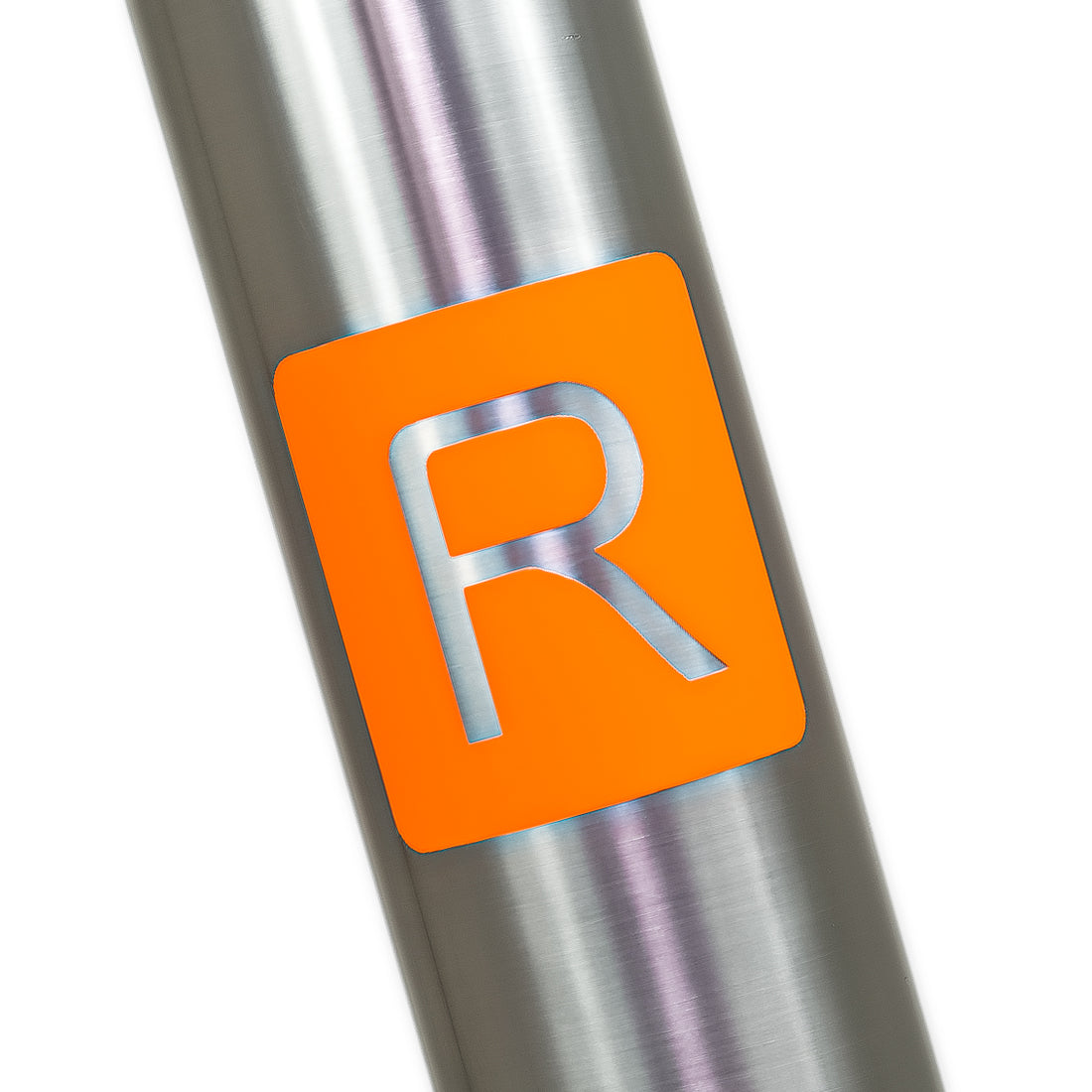 orange "R" logo decals for use on a reilly titanium bike