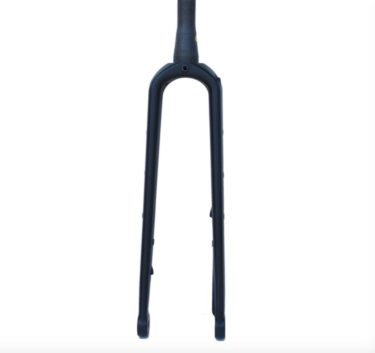 Black reilly reflex bicycle forks with eyelets and mounting holes