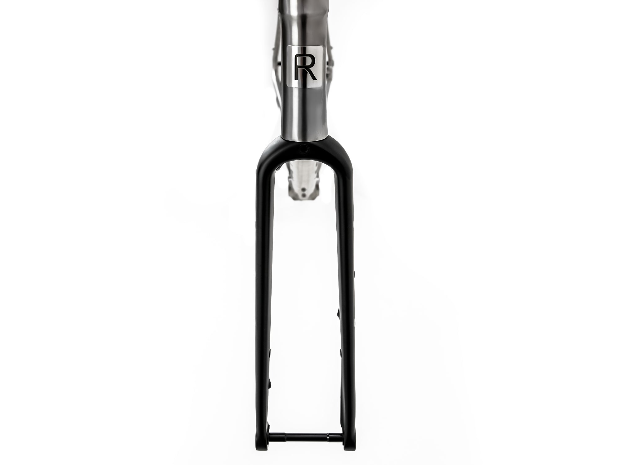 Front on view of the Reilly Reflex frame set and forks 