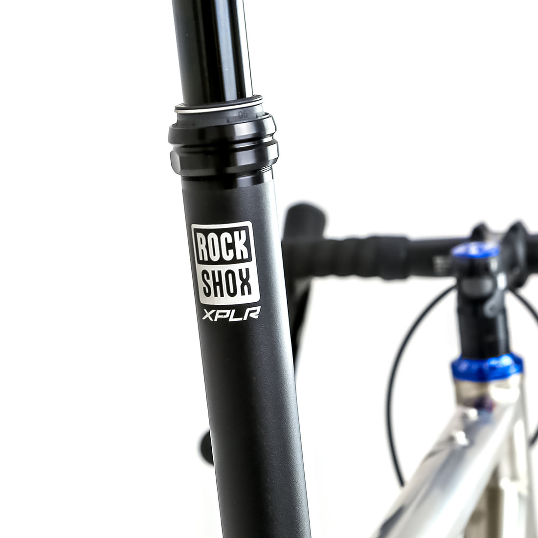 Reilly road bike with ROCK SHOX XPLR seat tube