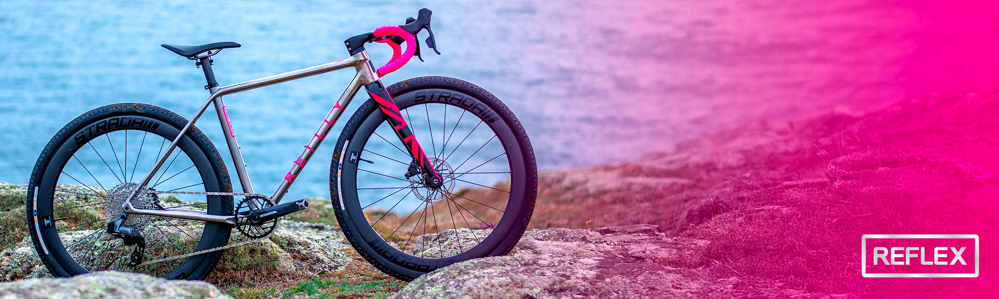 a 'reilly' bike with pink detailing