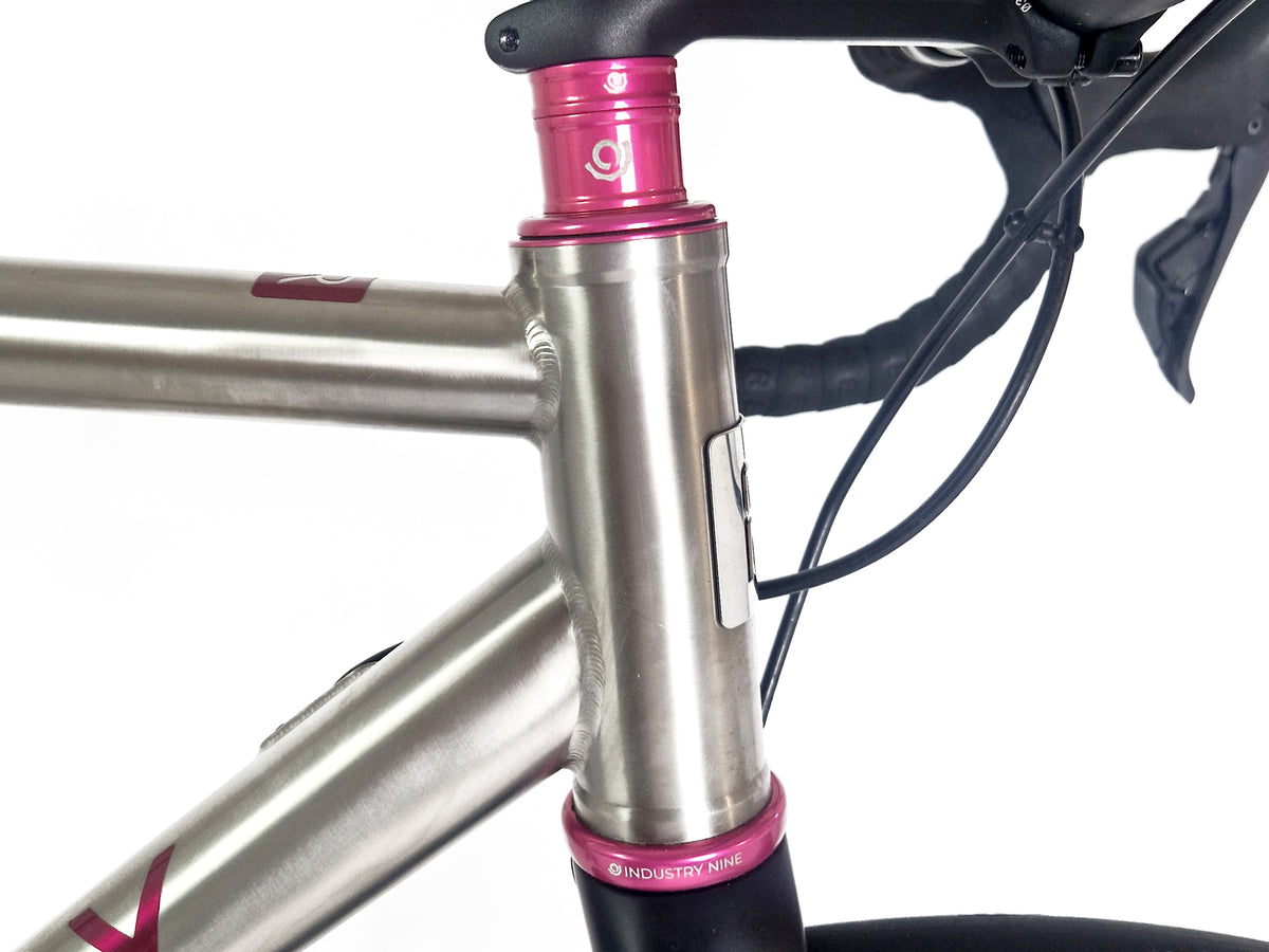 Shimano ultegra groupset on a titanium bike frame