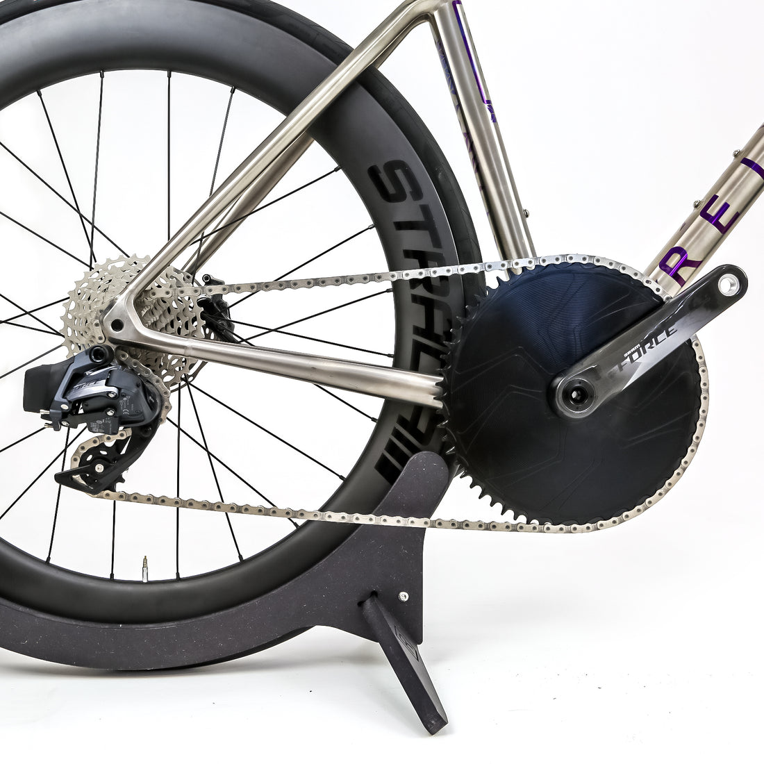 Reilly fusion titanium road bike  with SRAM Force groupset and Strada rear wheel