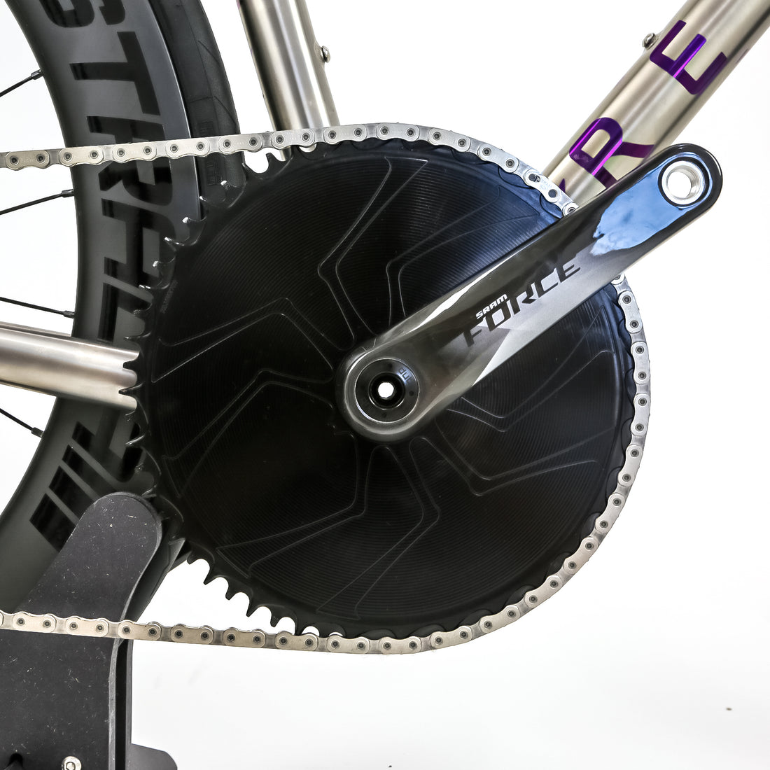 Reilly fusion titanium road bike with big 56T front chainring