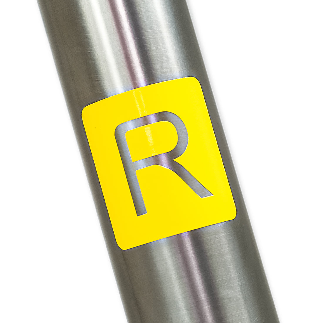 yellow "R" logo for use on a reilly titanium bike