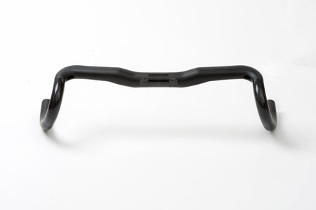 carbon handlebars view from the back on white background.