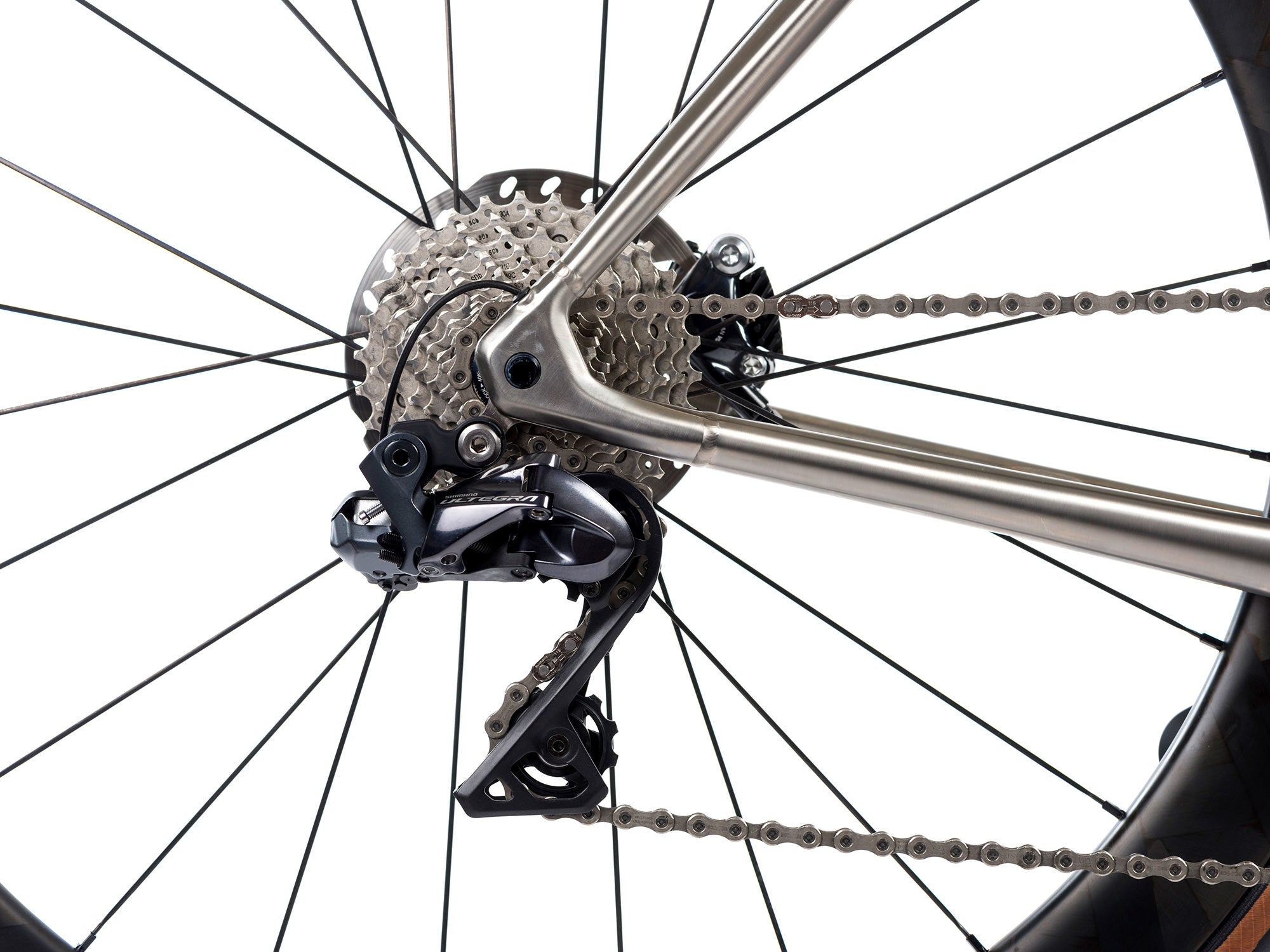 Fusion titanium aero road bike - groupset