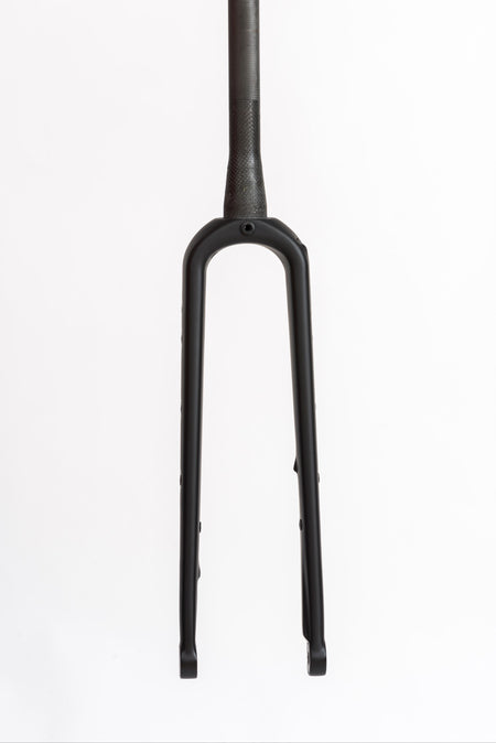 Reilly carbon fibre adventure forks from front on view 