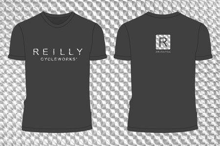 Reilly titanium bikes branded T-shirt with holographic effect