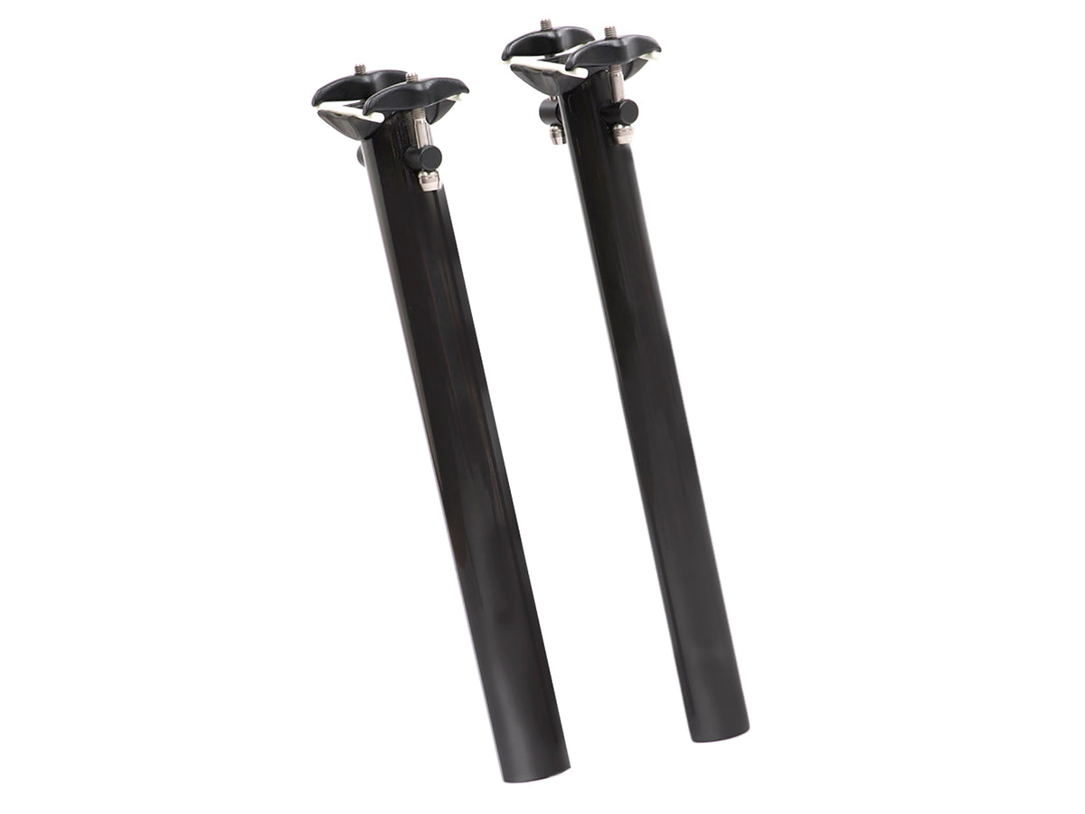 Two carbon fibre seat posts for road bikes