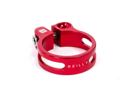 Red Reilly seat clap on white background