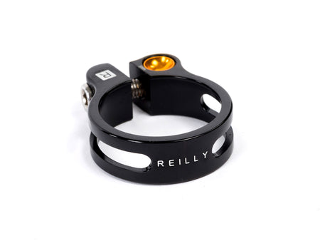 Black Reilly seat clap on white background